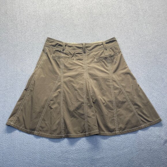 Athleta Whatever Tennis Mini Skort Womens  Green Pleated Front Zip Fly Button - Picture 2 of 9